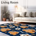 thumbnail image 2 of ODIKA 6'x9' Machine Washable Non-Slip Area Rug, Magical Baked Delight Joyful Winter Celebration Floor Enhancement High Traffic Rug, Blue, 620946, 2 of 7