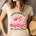 thumbnail image 4 of Happy Birthday Jesus Shirt – Pink Bow Christmas Christian T-Shirt, White, Size S, 4 of 6