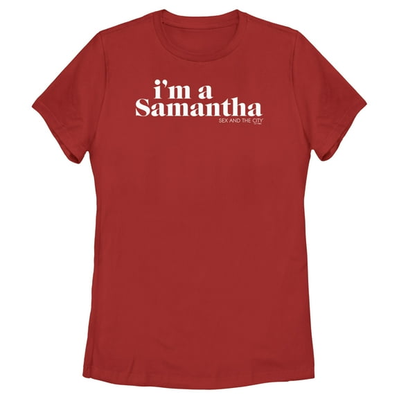Women's Sex and the City I'm a Samantha Text  Graphic Tee Red Small