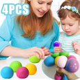 thumbnail image 1 of 4pcs/set Stress Balls Squishy Stress Ball Fidget Toys Sensory Stress Balls Anxiety Relief Squeeze Toys Kids Adults Gifts, 1 of 5