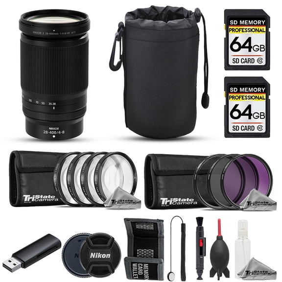 Nikon NIKKOR Z 28-400mm f/4-8 VR Lens - 15pc 64GB Advanced Bundle (International Version)