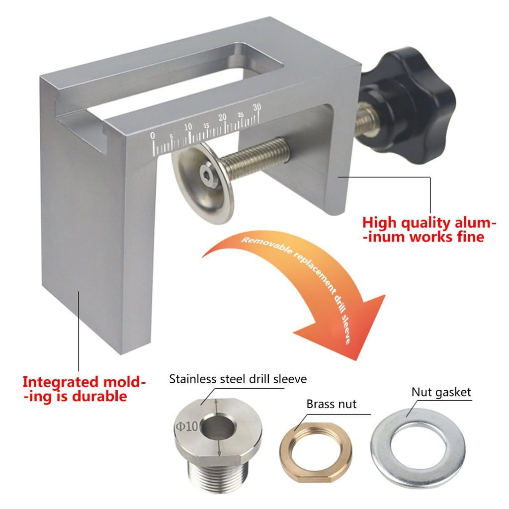 MOMOJIA Pocket Hole Jig Metal Pocket Screw Jig Drill Guide Holes Drilling Punch Locator
