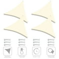 thumbnail image 4 of Yescom 4 Pack 3 Ft 97% UV Block Permeable Fabric Triangle Sun Shade Sail Heavy Duty Canopy Outdoor Yard, 4 of 9