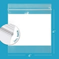 thumbnail image 6 of GPI 4” x 4” Heavy Duty Ziplock Bag 2 Mil Clear Resealable Bags with Write-On Block for Labels,100-Pack, 6 of 9