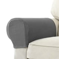 thumbnail image 2 of Vorkoi Stretch Armrest Covers Anti-Slip Upgraded Spandex Arm Covers for Chairs Couch Sofa Armchair Slipcovers for Recliner Sofa with Hook and Loop Tape 2PCS, 2 of 6