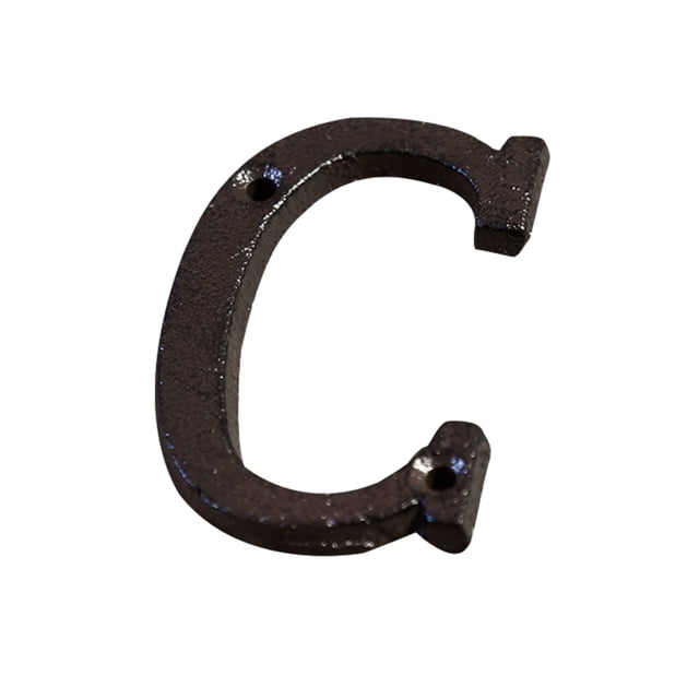Advancent Placa de número de casa de metal negro, decoración de puerta duradera y resistente al óxido, fácil de instalar B17--C Type1 NO1