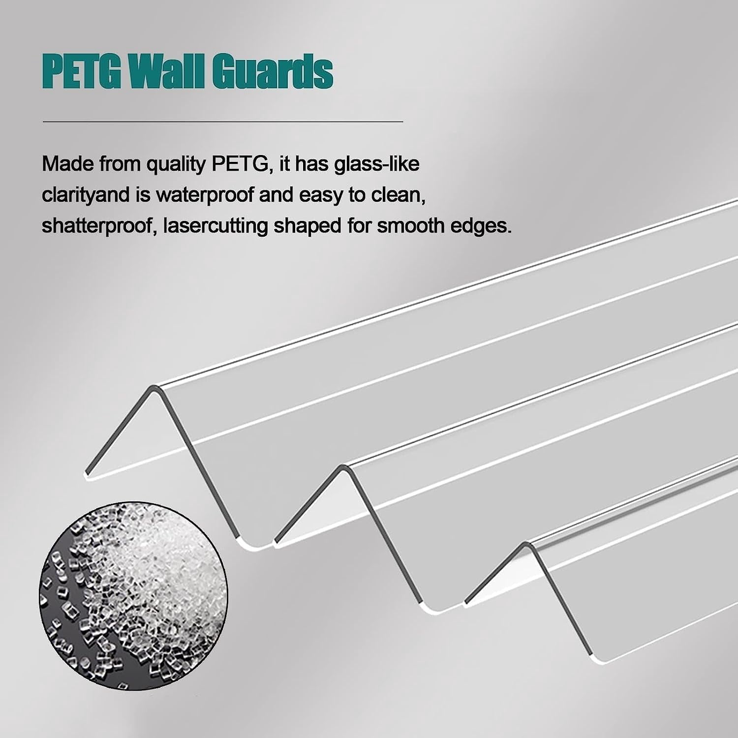 Clear Edge Protector Strip L Shape Wall Corner Guards Furniture Bumper Self Adhesive 31.5 Inch