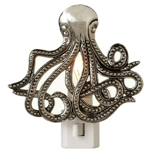 Silvertone Octopus With Tentacles Night Light 7 Watt Electric Walmart