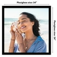 thumbnail image 4 of Americanflat 24x24 Picture Frame with Polished Plexiglass Epic Collection Square Wide Photo Frames - Black, 4 of 7