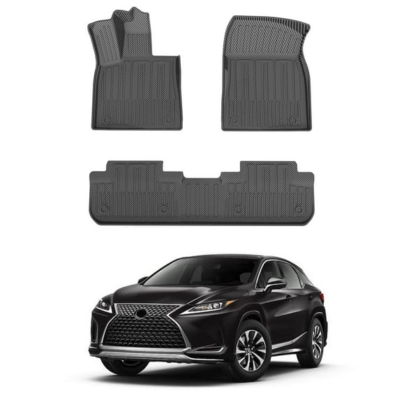 IKABEVEM Car Floor Mats For Lexus RX350/RX450h 2016-2022 All Weather TPE Rubber Floor Liners Protection