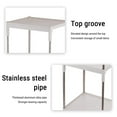 thumbnail image 4 of 4-Tier Shelf Rack, Narrow Storage Cart for Laundry Room & Kitchen, Slim Utility Storage Unit, Easy Assembly Plastic & Steel Organizer for Small Spaces, Office & Home Storage, 4 of 6