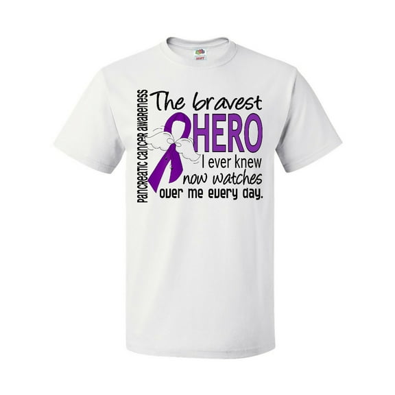 Inktastic Pancreatic Cancer Bravest Hero I Ever Knew 1 T-Shirt