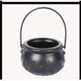 thumbnail image 4 of Mini caldero negro, caldero de bruja de plástico, caldero de brujas, soporte para dulces con asa para suministros de decoración de fiesta de Halloween, juego de 12, 4 of 5