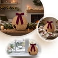 thumbnail image 6 of FeiBiQiuBi Woven Christmas Bell with Bow Ornament, Resin Jingle Bell Shaped Natural Rattan Tabletop Decor for Outdoor Indoor Decoration, 6 of 7
