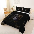 thumbnail image 2 of Homewish Vintage Goth Skull Queen Comforter Set,Boho Floral Butterfly Comforter Sets Queen,Halloween Duvet,Black Reversible,3-Piece,1 Comforter and 2 Pillowcases, 2 of 7