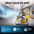 thumbnail image 2 of Ventilador Industrial de Tambor 24 Pulgadas Sky Care Amarillo con 3 Velocidades y Flujo de Aire Potente, 2 of 8