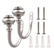 thumbnail image 1 of 2 piezas en apariencia de U de pared para cortina soporte para cortina trasero soporte para montaje en pared s para pared decoración Plata Macarena Ganchos de amarre para cortinas, 1 of 7