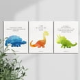 thumbnail image 3 of Inspirational Bible Verse Wall Decor Kids Dinosaur Scripture poster Painting Pictures, Set of 3 Watercolor Dino Nursery poster Prints Christian Artwork Ready to Hang Home Decor, 3 of 6