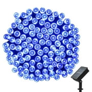 QiShi Christmas Outdoor Decoration Solar Lights72ft 200 LED Landscape Fairy Solar String Lights for Garden Patio Party Wedding and ect. (Blue).