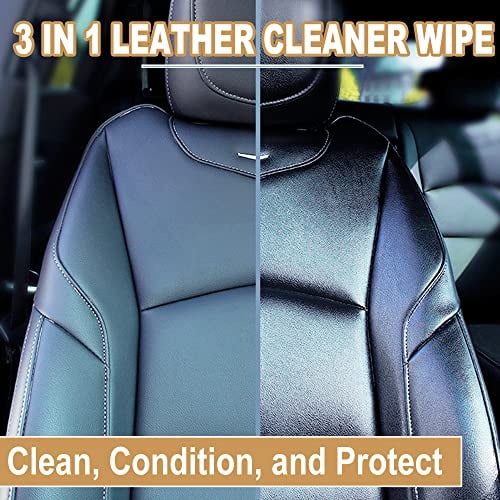 Air Jungles 3in1 Leather Cleaner Wipes 70 Count Extra Large