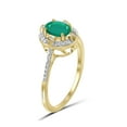thumbnail image 2 of JewelersClub Emerald Ring Birthstone Jewelry – 0.75 Carat Emerald 14K Gold Plated Silver Ring Jewelry with White Diamond Accent – Gemstone Rings with Hypoallergenic 14K Gold Plated Silver Band, 2 of 4