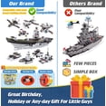 thumbnail image 2 of 1320 Pieces Aircraft Carrier Building Blocks Set, Military Battleship Model Toy with Army Car, Helicopter & Boat, Military Toys Gift for Kids Boys Girls Age 6-12, 2 of 7