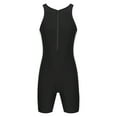 thumbnail image 4 of Doomiva Mens One Piece Wetsuit Sleeveless Front Zip Swimwear Surfing Bathing Suit Black&White L, 4 of 7