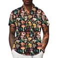 thumbnail image 2 of Camisas Cuello De Hombre Camisa de manga corta para hombre, con botones estampados, camisas de vestir de playa de verano (Dark Gray, XL), 2 of 3