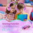 thumbnail image 7 of QearFun Kids Headphones with Microphone,Wired Headphones for Kids with Volume Limit,Sharing Jack,Kids Headphones with Cord for Girls,Foldable Headphones for Tablet Computer (Light Purple), 7 of 7