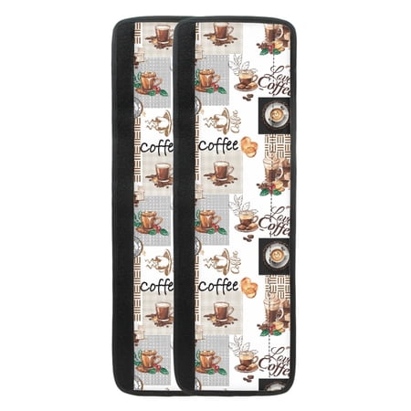 Yuyamidu Coffee Theme Refrigerator Door Handle Cover 2 Pieces Kitchen Appliance Protective Gloves Scratch Prevent Handle Protector for Fridge Microwave Dishwasher Oven Cabinet