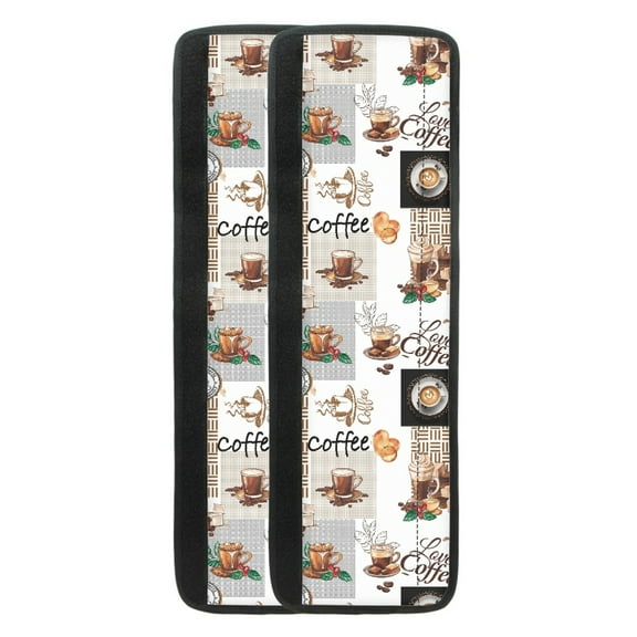 Yuyamidu Coffee Theme Refrigerator Door Handle Cover 2 Pieces Kitchen Appliance Protective Gloves Scratch Prevent Handle Protector for Fridge Microwave Dishwasher Oven Cabinet