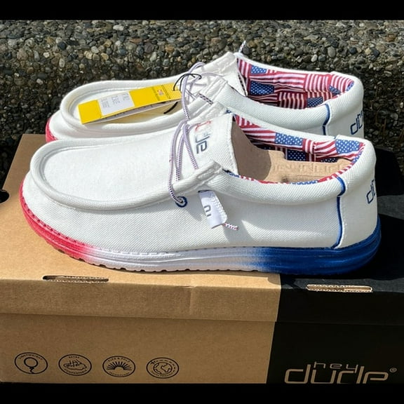 Hey Dude Wally Stretch Salute USA Shoes