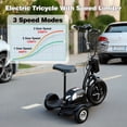 thumbnail image 3 of TOXOZERS 500W Electric Trike,3-Wheel Electric Scooter for Adults & Seniors with Removable Seat, 20-25Miles Range, Adjustable Height, LED Light, 3 of 7