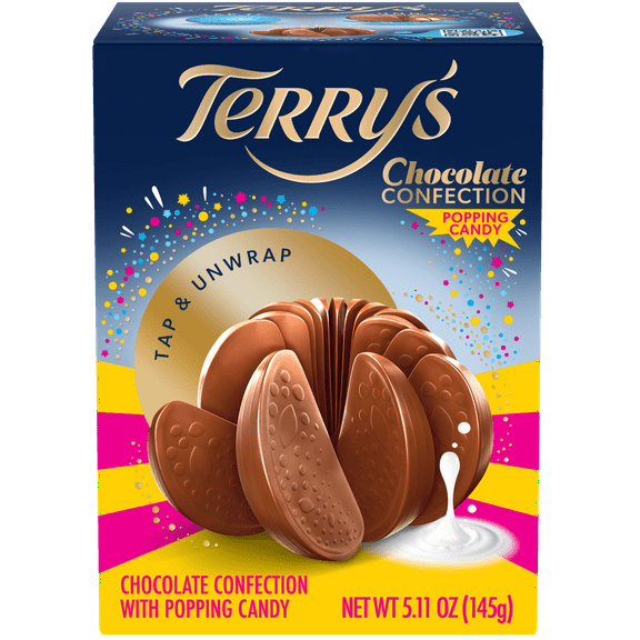 Terry's Simply Chocolate, Milk Chocolate with Popping Candy, 5.11oz Box