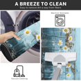 thumbnail image 5 of Daisy Floral Kitchen Rugs and Mats Non Skid Washable Set of 2, Blue Wooden Background Kitchen Floor Mats, Vintage Kitchen Runner Rug, Farmhouse Kitchen Decor, 5 of 6