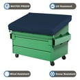 thumbnail image 2 of Dumpster Cover 12 Oz Waterproof - 100% Weather Resistant Garbage Can Top Cover with 4 Corner Elastic - Customize Patio Cover / Dumpster Tarp with Logo & Image (72"W x 40"D x 15"H, Blue), 2 of 7