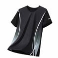 thumbnail image 4 of Men's Ultra-Soft Viscose Bamboo Cotton Cooling T-Shirt, Crew Neck Short Sleeve Casual Lounge Dressy Undershirt Tee Big and Tall Size M-5XL Black, 4 of 6