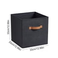 thumbnail image 3 of Kuroiy Storage Cubes 9.49GAL Foldable Organizing Baskets | Decorative Black Fabric Bin | 13x13x13in Sturdy Collapsible Organizer | Modern Home, Office, Living Room, Closet | Durable Large Capacity, 3 of 6