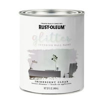 1 Pc, Rust-Oleum Specialty Satin Iridescent Clear Water-Based Glitter Interior Wall Paint Interior 28 Oz
