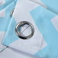 thumbnail image 6 of Efavormart 2 Panels White/Blue Polyester Chevron Design Thermal Insulated Blackout Room Darkening Grommet Top Curtain 52"x108", 6 of 11