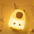 thumbnail image 2 of Zootealy Silicone Capybara Night Light with Touch Control for Kids - Adjustable Brightness, Timed Shutdown, Stress Relief - Rechargeable LED Animal Lamp, 2 of 6