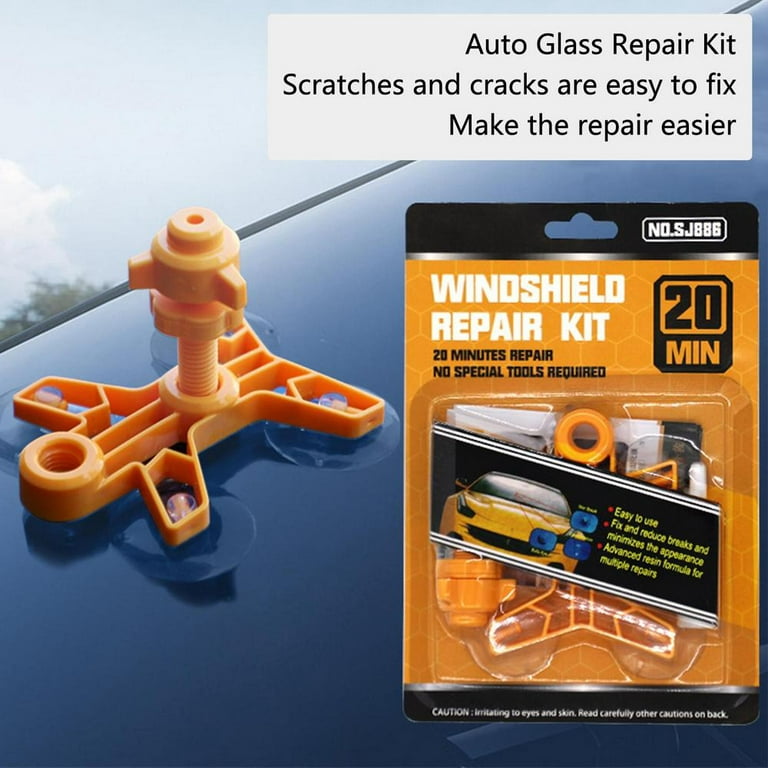 Antswish Windshield Repair Kit Cracked Glass Repair Kit to Fix Auto Glass Windshield Crack Chip Scratch