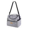 thumbnail image 1 of Bolsa de almuerzo para niños Bolsa de almuerzo aislada Bolsillos con cremallera Bolsa de comida térmica para niñas Niños Adultos Hombres Mujeres Oficina Escuela Gris, 1 of 10