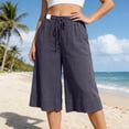 thumbnail image 2 of Kingdiese Womens Casual Wide Leg Cropped Pants Comfortable Loose Fit Beach Trousers Fashionable Relaxed Ankle Length Bottoms For Everyday Wear Two Piece Casual Outfits for Women with Pants, Size S, 2 of 4