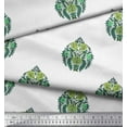 thumbnail image 2 of Soimoi Polyester Crepe Fabric Leaves & Floral Block Print Fabric by The Yard 52 Inch Wide, 2 of 3
