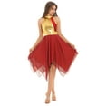 thumbnail image 3 of iEFiEL Womens Sleeveless Asymmetrical Hem Contemporary Praise Liturgical Dance Dress Costume, 3 of 7