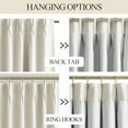thumbnail image 3 of Natural Full Blackout Curtains Linen Blended Darkening Window Curtains 84 inch for Living Room Bedroom Thermal Insulated Pinch Pleat Drapes with Hooks 2 Panel 40"Wx84"L, 3 of 9