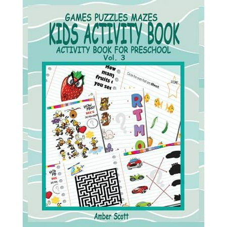 Kids Activity Book Activity Book For Preschool Vol 3