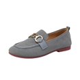 thumbnail image 2 of Willtoo Women's Loafer Shoes, Faux Suede Round Toe Slip On Casual Flat Shoes, Comfort Office Casual Daily Walking Dress Footwear Comfortable Lightweight Loafer, 2 of 5