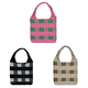thumbnail image 1 of Bolso Hombro para Mujer Playa Verano Ganchillo Mano Tejido Con Flores () Rosa Y Verde, 1 of 9